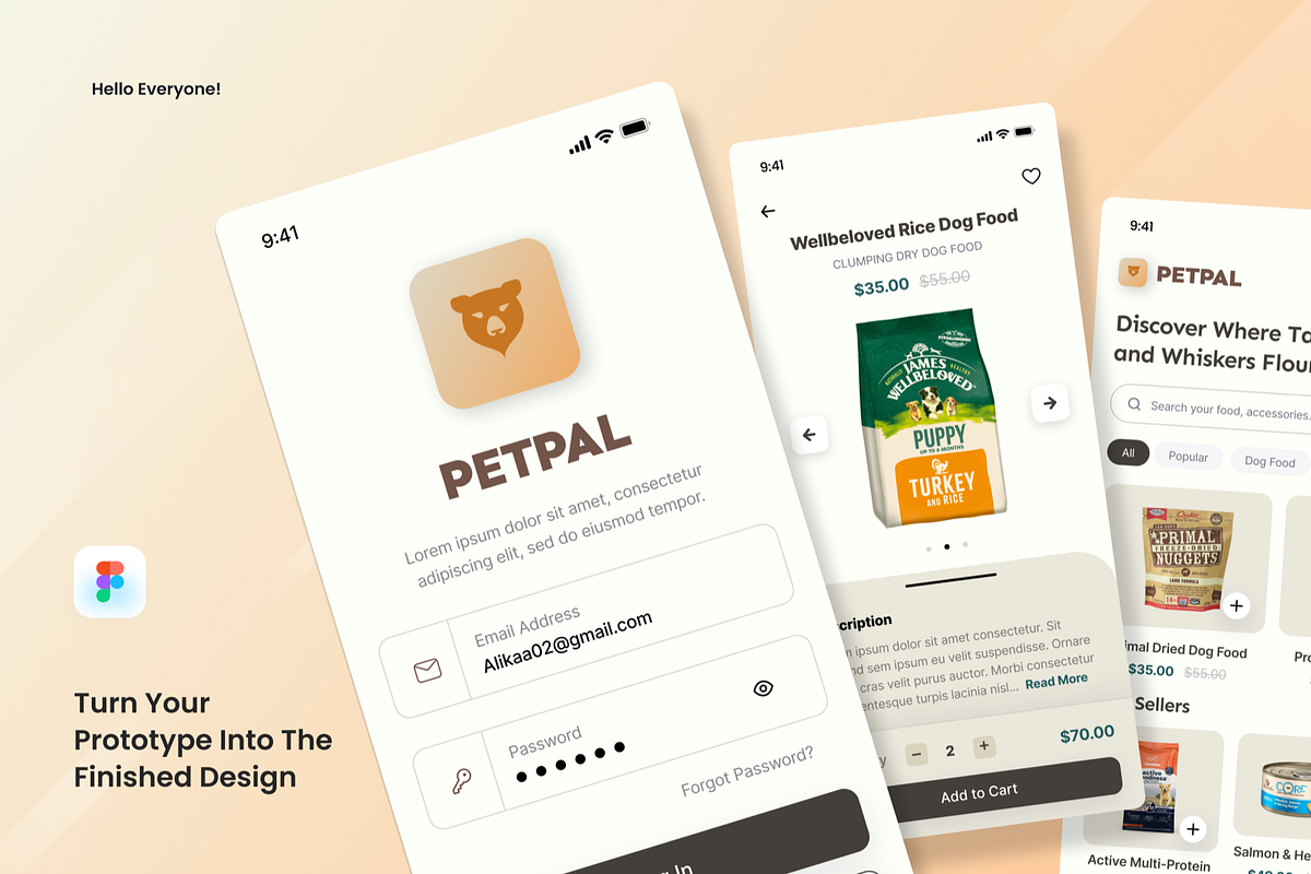 PetPal - Pet Shop and Care Mobile, an UI Kit Template by SquidPixey (Photo 3 of 3)