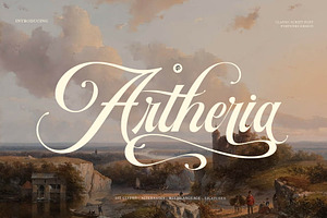 Artheria Classic Script, a Script Font by Fortunes Co