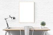 poster frame mockup A2 / 50x70cm, a Print Template by PinkJellyfish (Thumbnail 3 of 9)