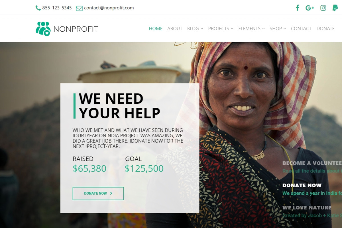Nonprofit Charity WordPress Theme, a WordPress Template by Visualmodo (Photo 14 of 23)