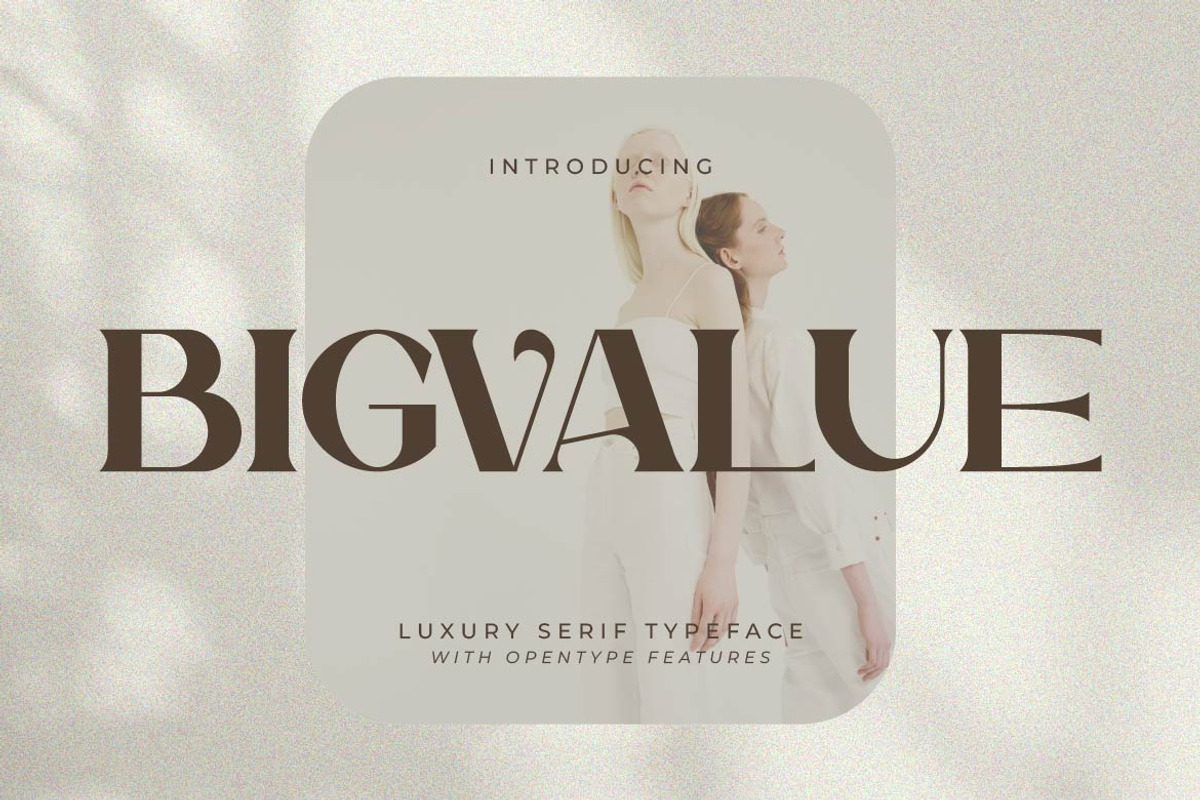 Bigvalue – Premium Jewelry Serif, a Serif Font by Artiveko (Photo 1 of 8)