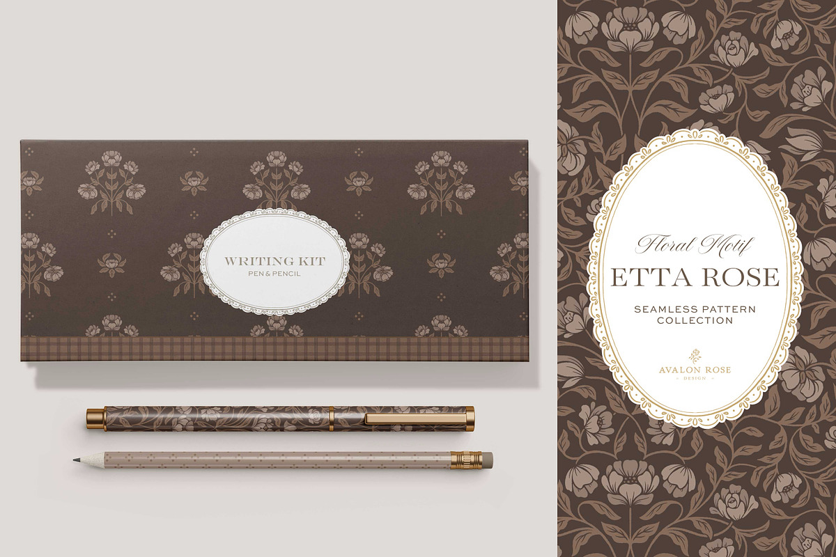 Vintage Brown Floral Print Patterns, a Pattern Graphic by Eclectic Anthology (Photo 11 of 14)