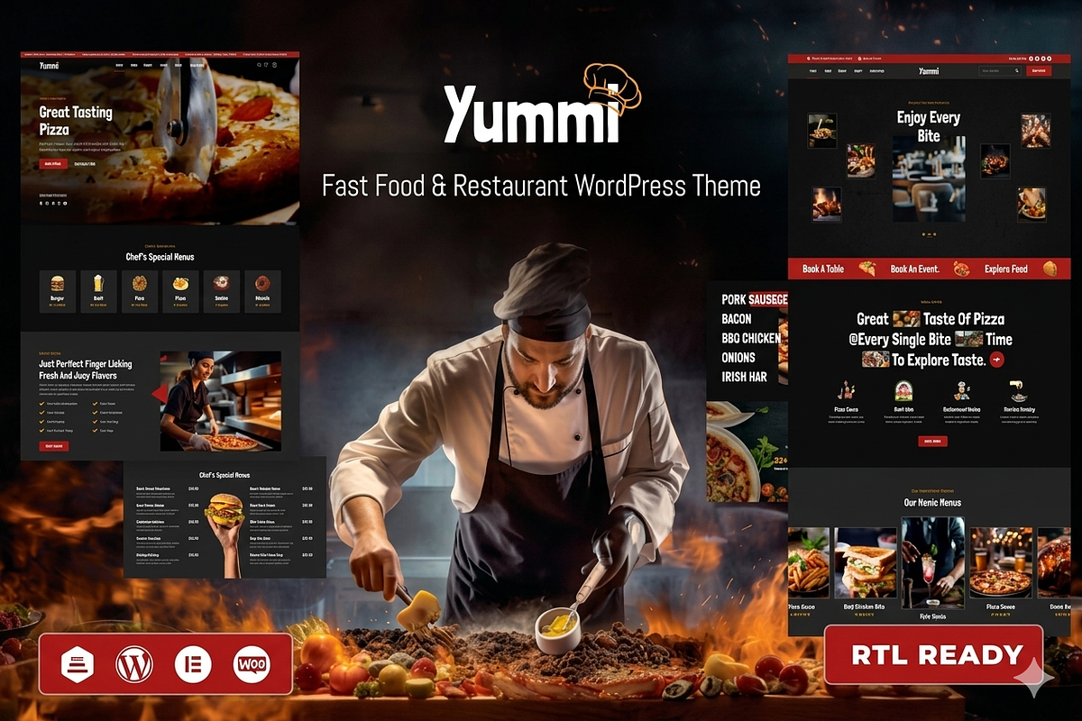Yummi - Restaurant WordPress Theme, a WordPress Template by ThemesRain (Photo 1 of 3)