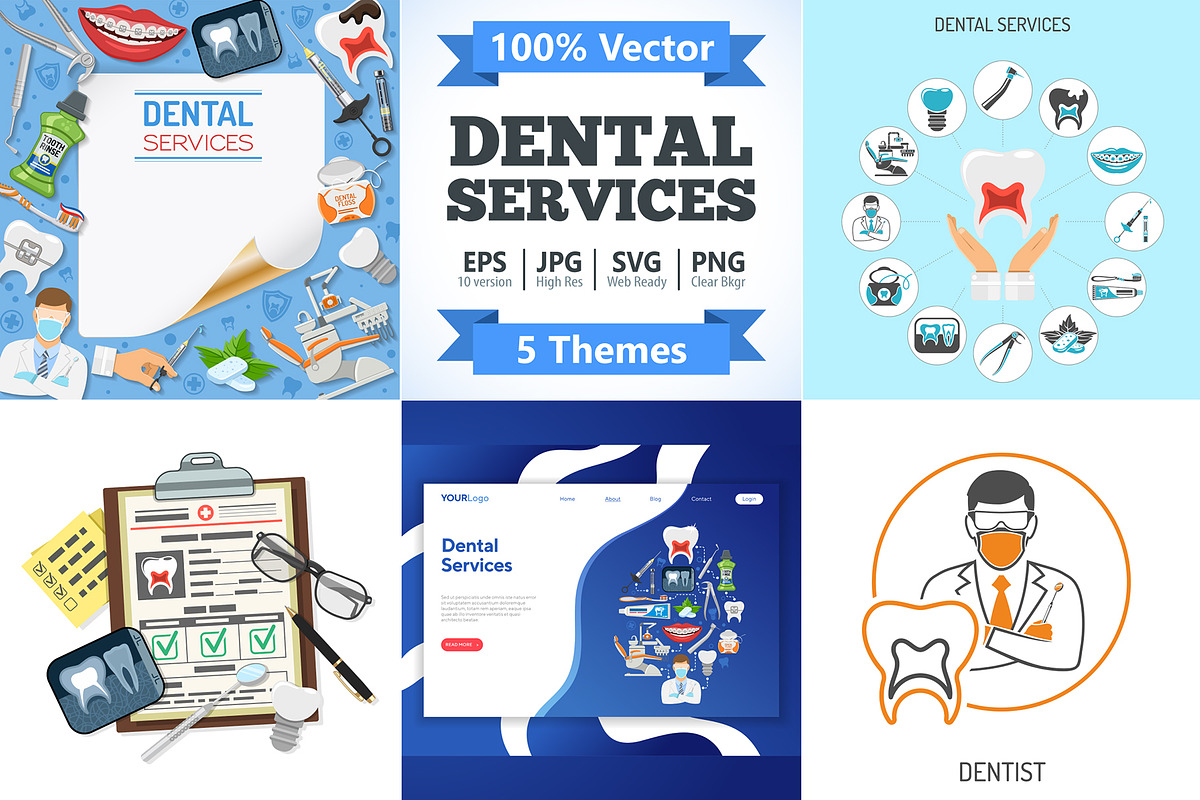 Dental Services Themes, a Healthcare Illustration by TAlex (Photo 1 of 7)