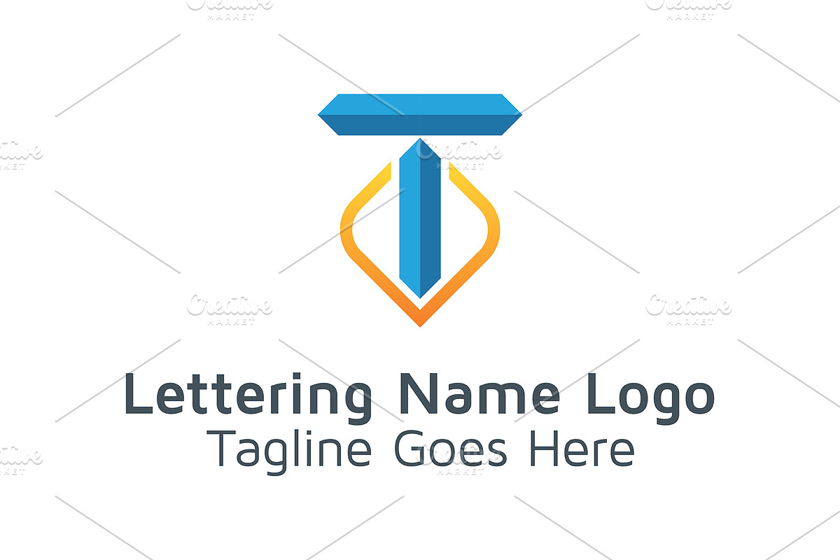 20 Logo Lettering T Template Bundle, a Branding & Logo Template by Acongraphic (Photo 6 of 21)