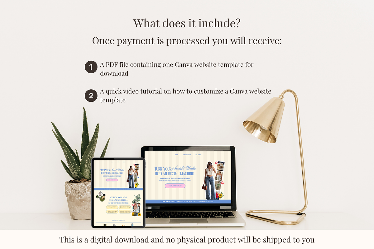 Stan Store Sales Page Canva Website, a Landing Page Template by GlamWebDesigns (Photo 8 of 9)