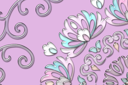 Seamless Pattern 6 Color Glass