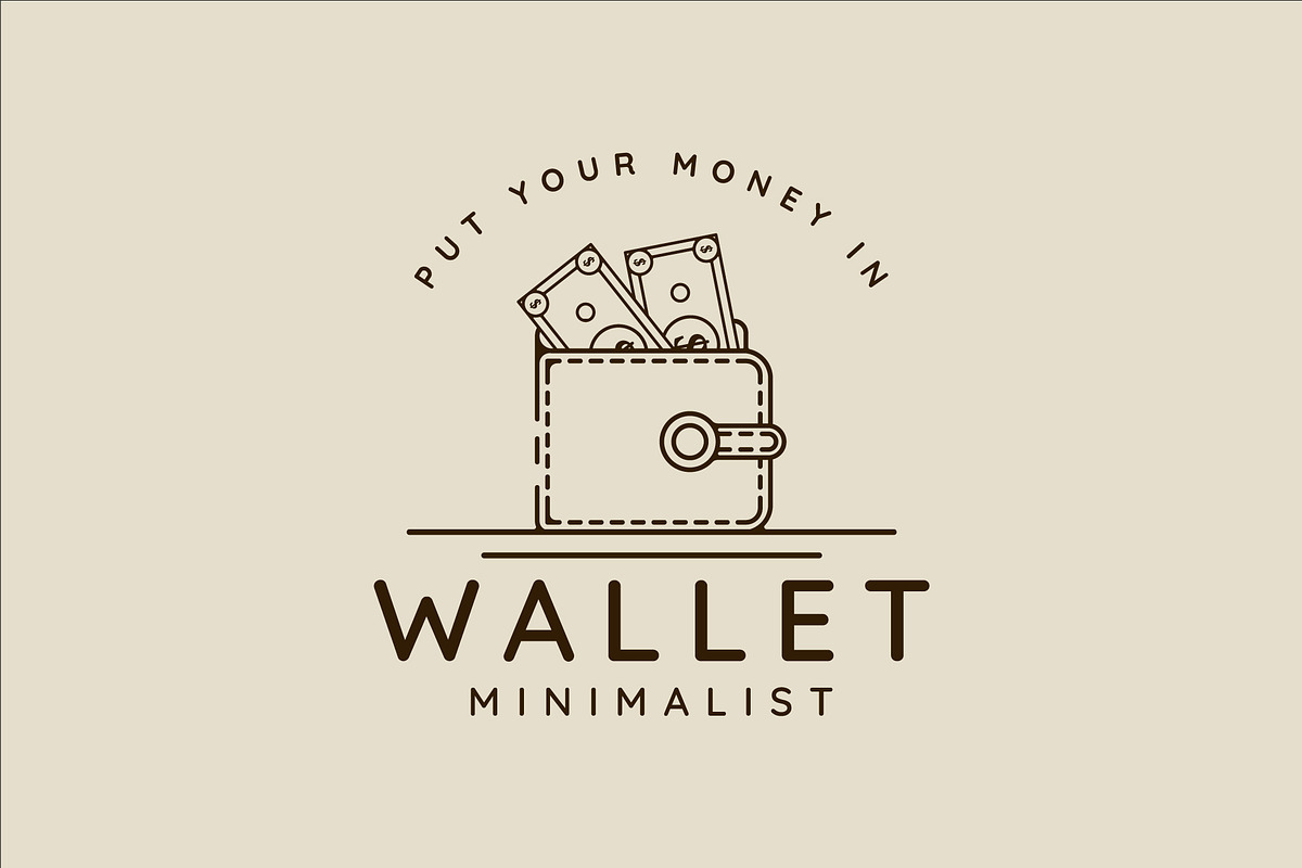 wallet and money line logo vector, a Branding & Logo Template by zyxroun shop