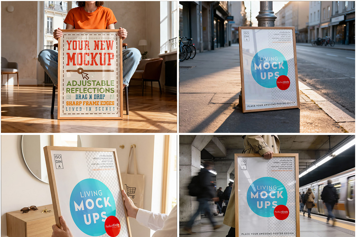 62 Poster Frame Mockup Bundle, a Mockup by DesignRocket (Photo 12 of 14)