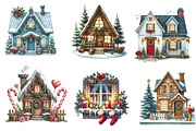 Christmas Home Clipart Bundle, an Illustration by CreationArt (Thumbnail 3 of 5)