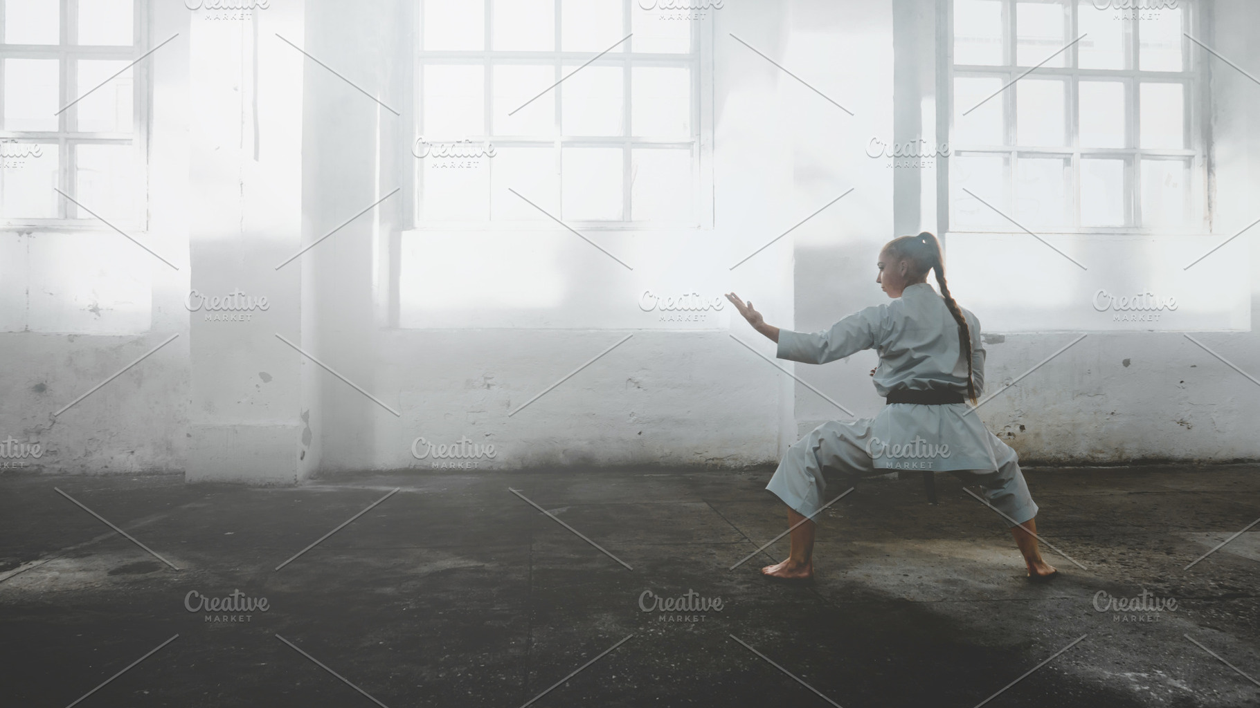 Female practicing karate featuring karate, martial, and art, a Sports & Recreation Photo by supamotion