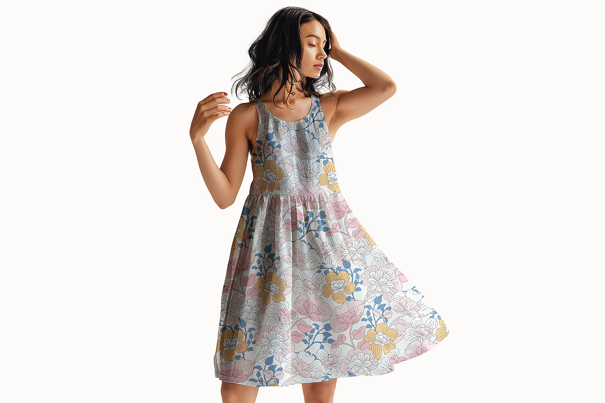 Botanical Summer Floral Pattern, a Pattern Graphic by StudioGlouna (Photo 7 of 9)