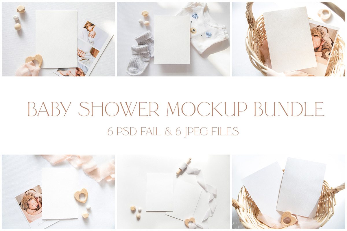 Baby Shower Mockup Bundle, a Product Mockup by ILoveMockupDesign (Photo 1 of 10)