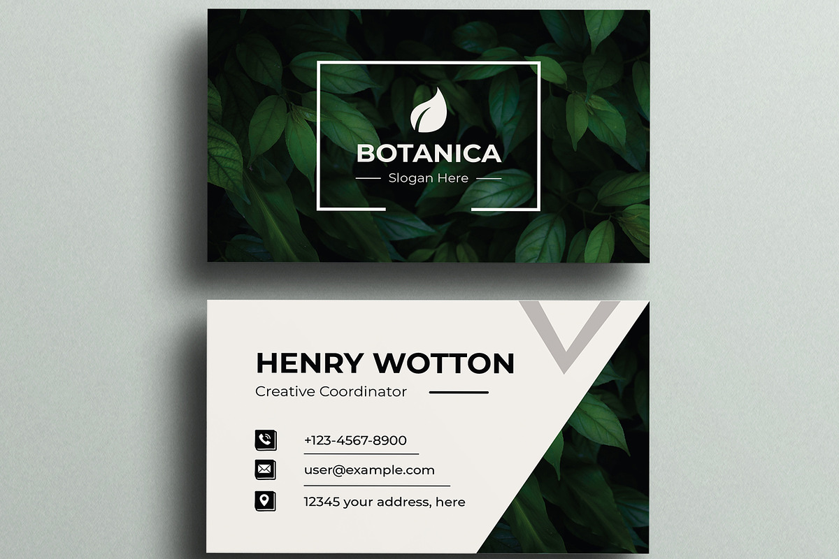 Botanica Business Card, a Business Card Template by MightyDesign (Photo 2 of 6)