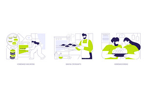 Baking at home isolated cartoon, a Person Illustration by Visual Generation