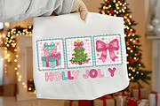 Holly Jolly Png, Preppy Christmas, an Illustration by Canvas Craft (Thumbnail 1 of 3)