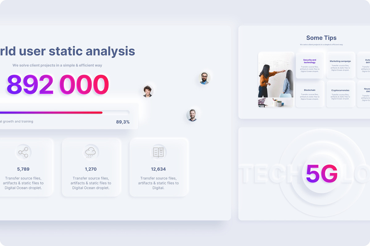 Neumorphic Presentation Template, a Presentation Template by TemplateZuu (Photo 10 of 48)