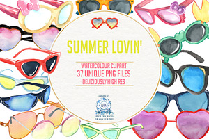 37 Hand Painted Sunglasses PNG Pack