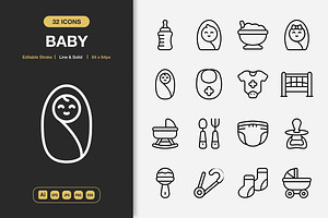 Baby Icons, an Icon by Spacepixel Creative