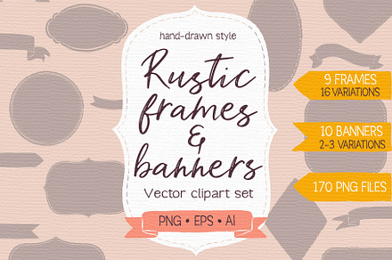 Frames and banners vector clipart