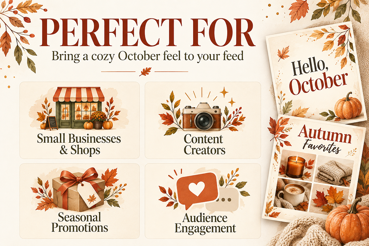 30 October Instagram Post Canva, a Social Media Template by Daffodil Dream Studio (Photo 3 of 3)