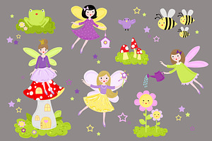 Fairy Tale Mushroom House Clip Art