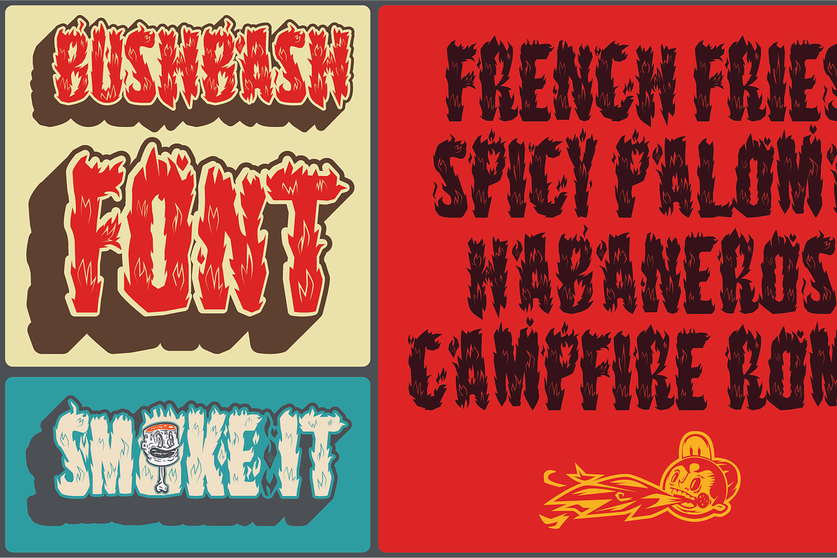 Bush Bash| Fiery Display Font, a Sans Serif Font by Bend Industries (Photo 3 of 3)