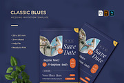 Classic Blues - Wedding Invitation, a Print Template by VUNIRA (Thumbnail 1 of 2)