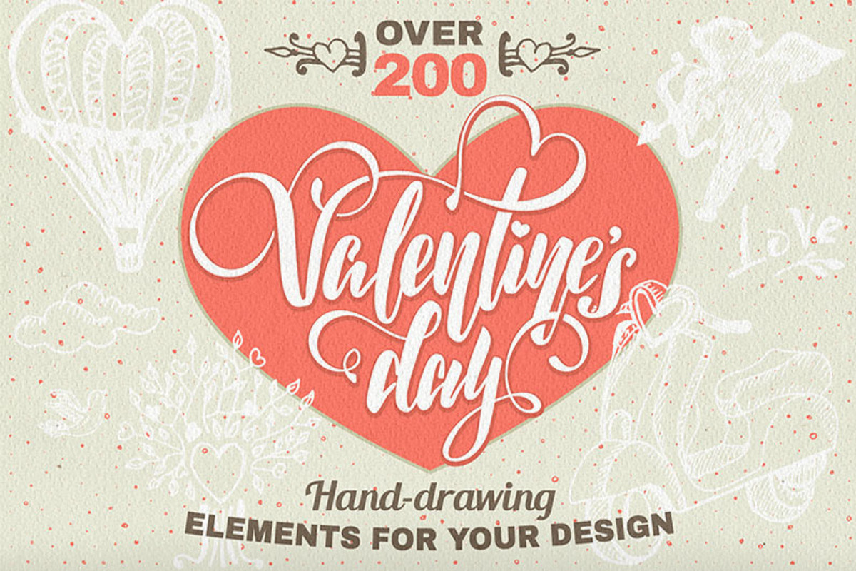 *200* Valentine's day elements, a Decorative Illustration by ARSCOR (Photo 1 of 7)