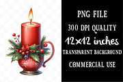 Warm Winter Candle Christmas Clipart, an Illustration by Designking (Thumbnail 4 of 5)