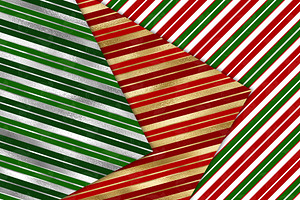 Christmas Stripes Digital Paper