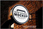 Round Shop Sign Mockup Rustic Wa PSD, a Product Mockup by Bruno's Shop (Thumbnail 2 of 4)
