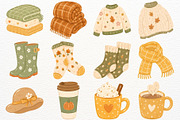 Cozy Autumn Clipart Introvert Season, a Seasonal Illustration by SugarCloudStudioArt (Thumbnail 4 of 5)