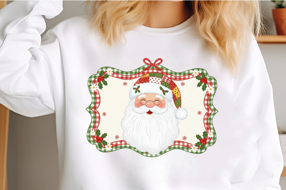 Patchwork Santa Claus Png, an Illustration by Craft Nest (Photo 3 of 6)