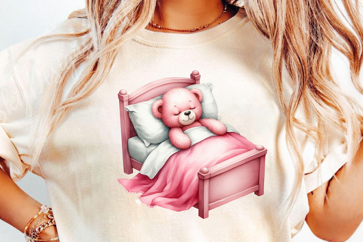 Sleeping Teddy Bear Clipart, an Illustration by DreamCafeArt (Photo 5 of 6)