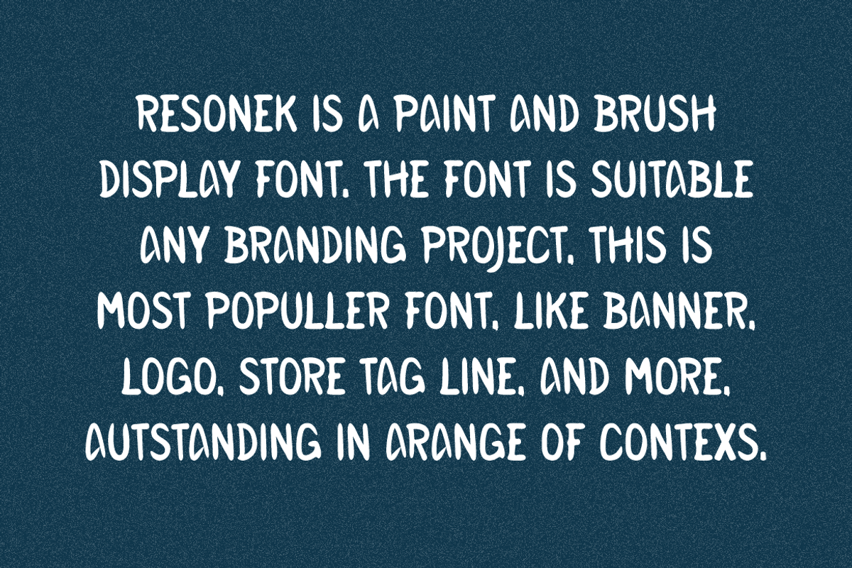 Resonek - Paint Display Font, a Sans Serif Font by QR Design Studio (Photo 3 of 6)