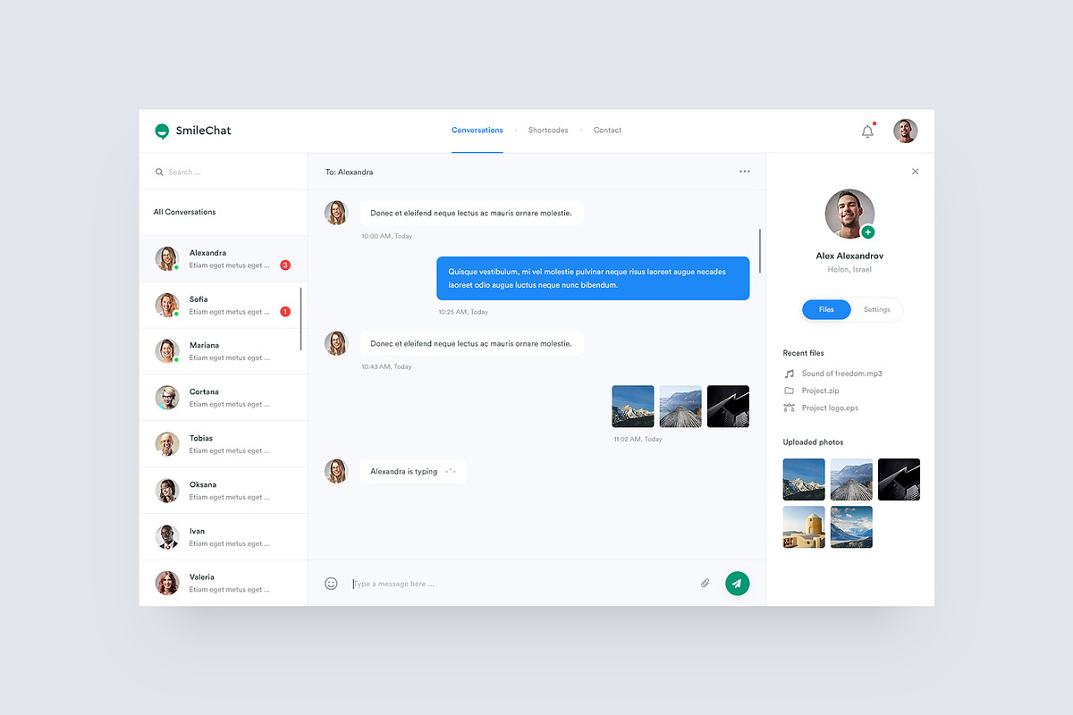 Smilechat — Chat PSD Template, an UI Kit Template by artemmashirov (Photo 1 of 3)