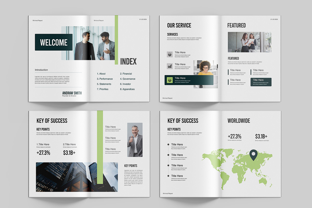 Annual Report Book Template, a Brochure Template by Templeste (Photo 5 of 7)