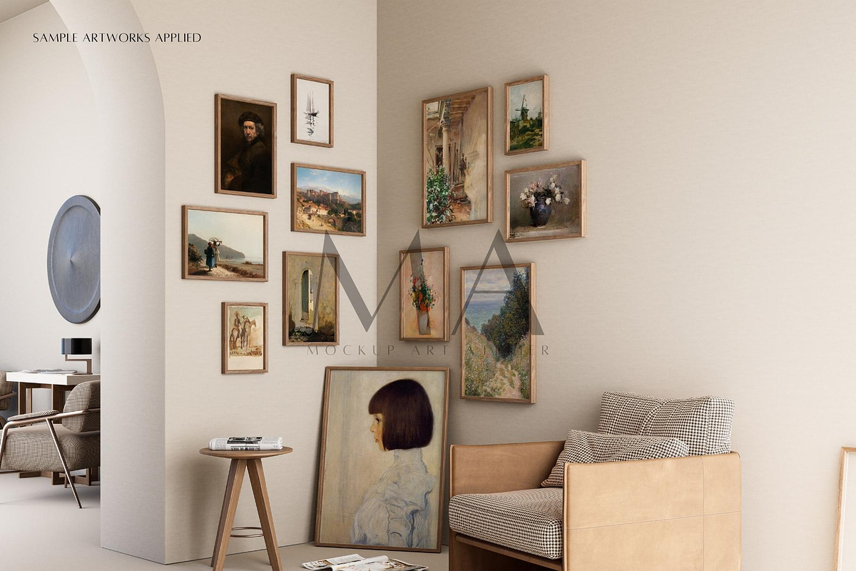 24 Vintage Frame Mockup Bundle, a Household Mockup by Mockup Art Atelier (Photo 8 of 28)