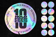 10 Holographic Metallic Foil Sticker, an Object Graphic by P-G-H (Thumbnail 2 of 2)