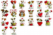 Watercolor Valentine Dog Clipart, an Illustration by Daily.Designs (Thumbnail 3 of 5)