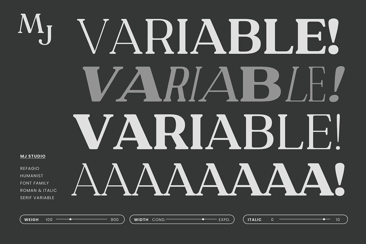 Refagio Modern Serif Family 92 Fonts, a Serif Font by MjStudio31 (Photo 13 of 15)