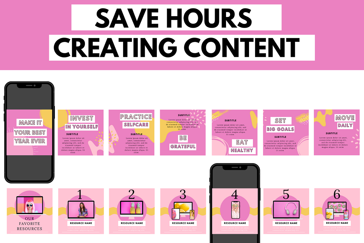 Colorful Instagram Carousels, a Social Media Template by Oh So Social Boutique (Photo 2 of 5)
