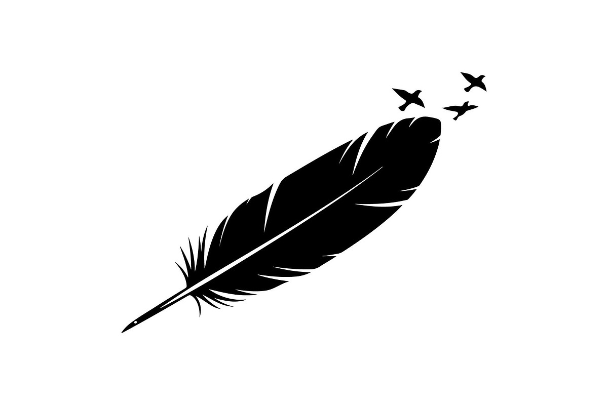 Boho Feather Silhouette Vector, an Object Graphic by jahid234 (Photo 17 of 51)