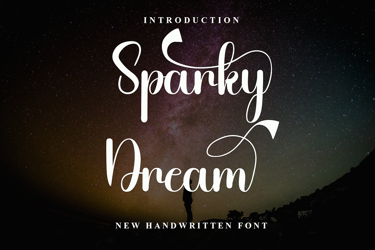 Sparky Dream, a Script Font by InermediaSTUDIO (Photo 1 of 8)