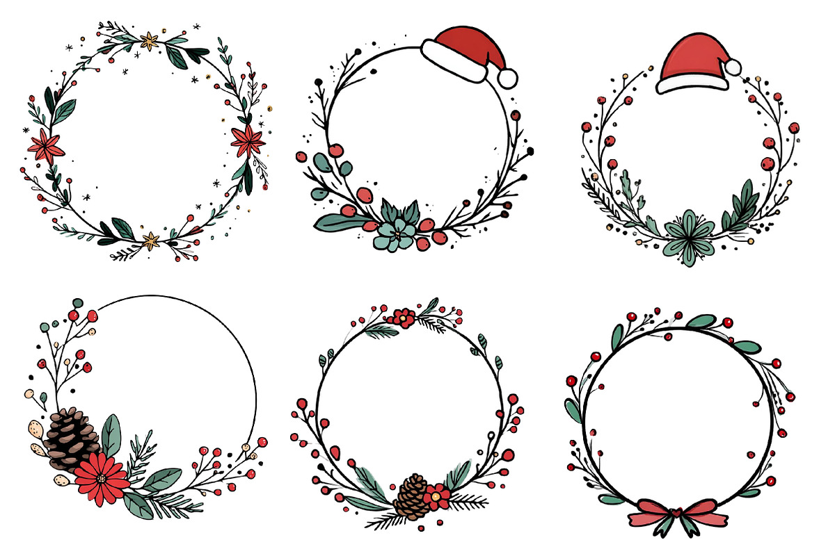 Christmas frame clipart, an Illustration by Designworld (Photo 3 of 5)