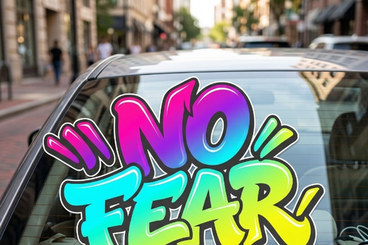 No Fear Graffiti Typography, a Shirt Mockup by Vector Stall (Photo 10 of 15)