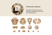 ART NOUVEAU VECTOR MEGA BUNDLE, an Object Graphic by Elen-Lane (Thumbnail 7 of 8)