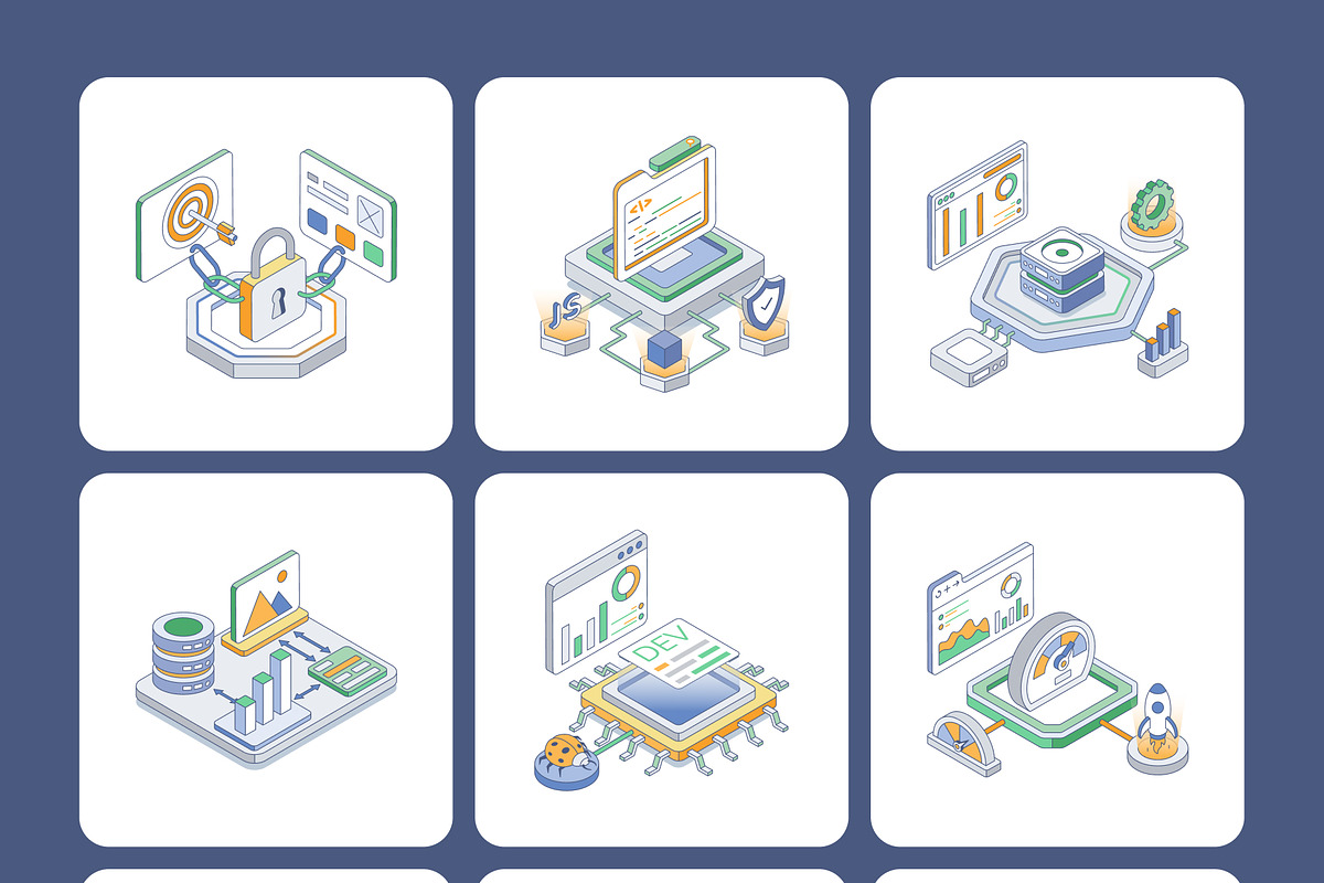 Bundle Web Development Illustrations, a Technology Illustration by Creative Stall (Photo 10 of 12)