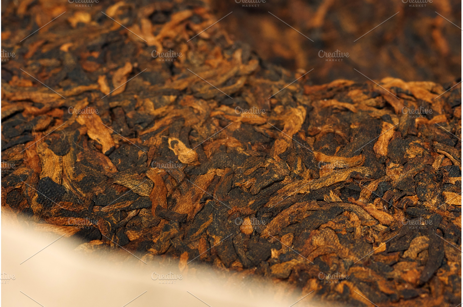 Close-up view of a puer tea cake, a Background Photo by darksoul72